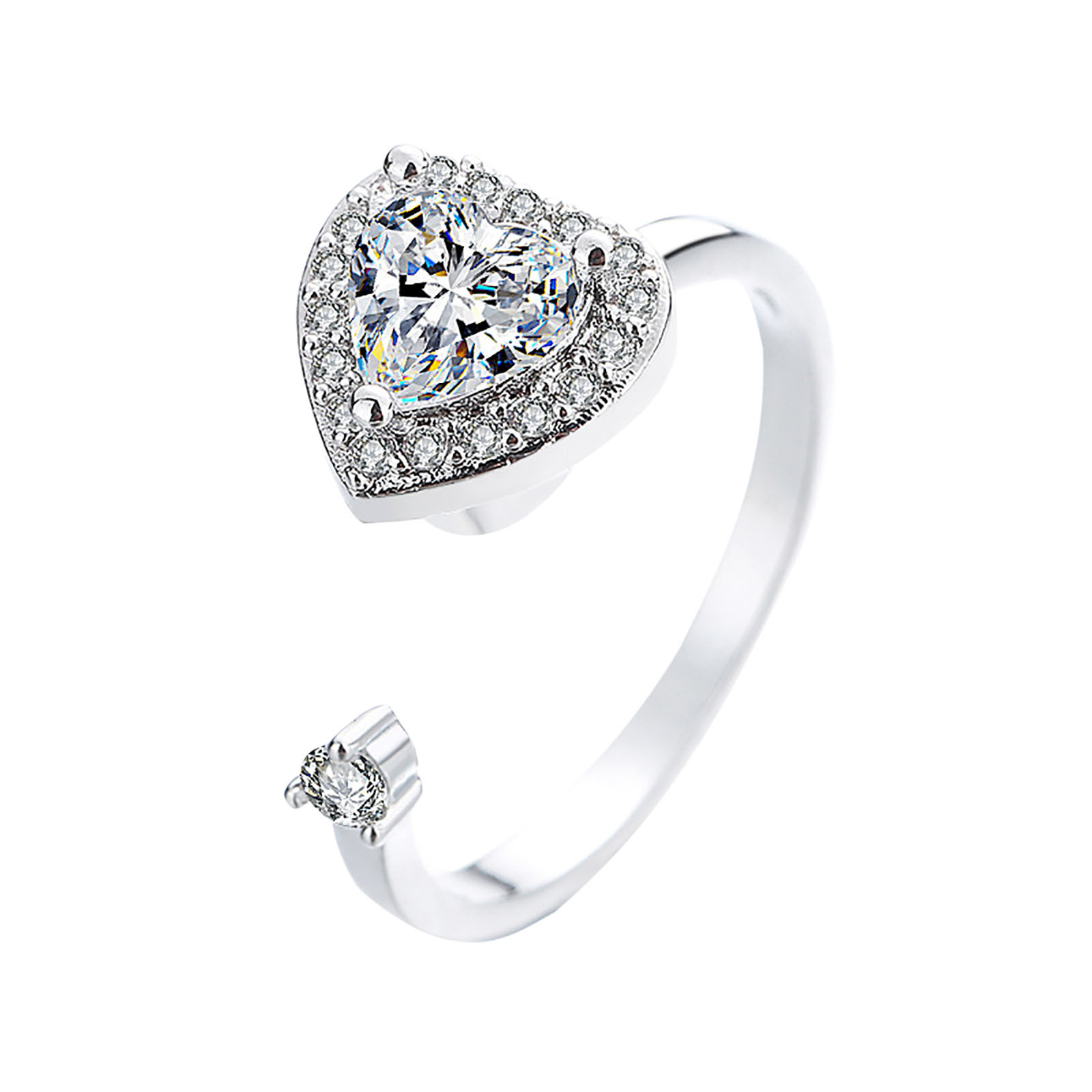 thumbnail image 2 of Compresión Anillo Giratorio Anillo Ajustable Zircon Anillos de Descompresión, 2 of 2